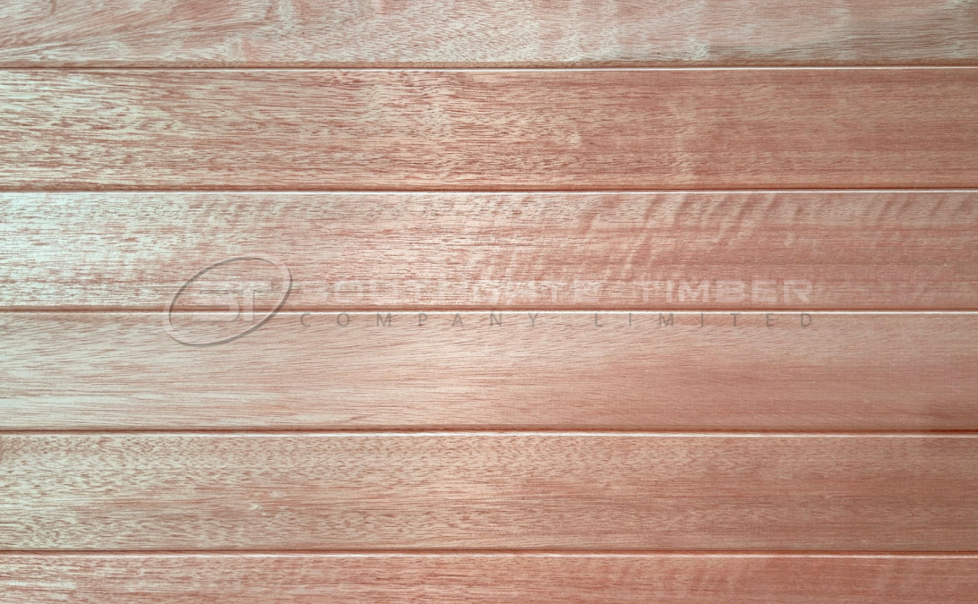 Far Eastern Hardwood 15 x 95mm TGV cladding boards with a smooth reddish-brown finish and fine grain texture, durable exterior timber cladding from Southgate Timber.